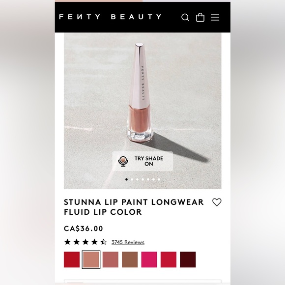 Fenty Beauty- Stunna Lip Paint in “Unbutton” - Picture 4 of 4